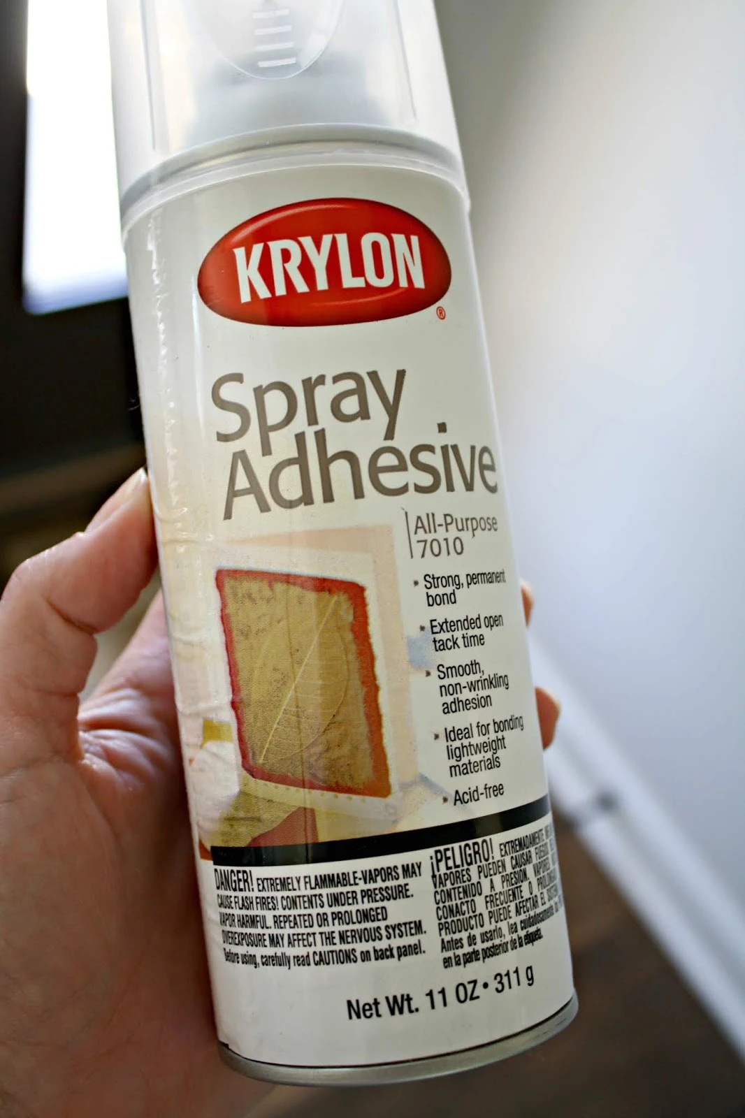 Spray adhesive for craft projects