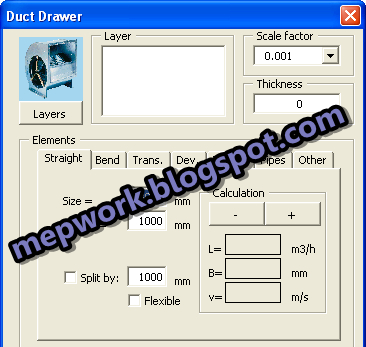 Duct Drawer - AutoCad based software for drawing ducts - free download