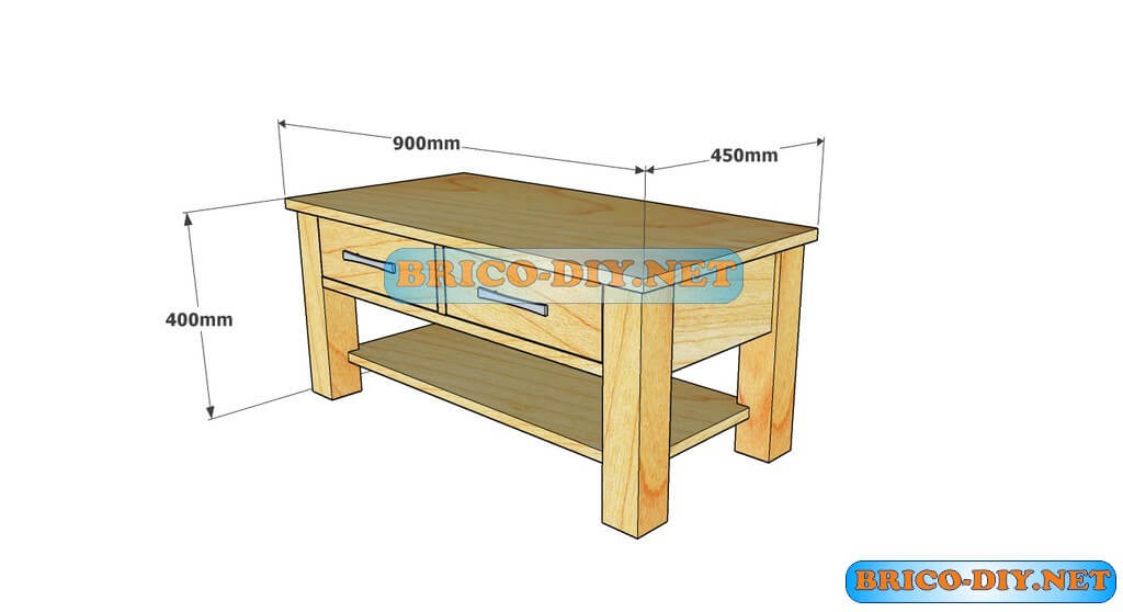 mecanógrafo silueta Doctrina Plano como hacer Mesa de centro madera