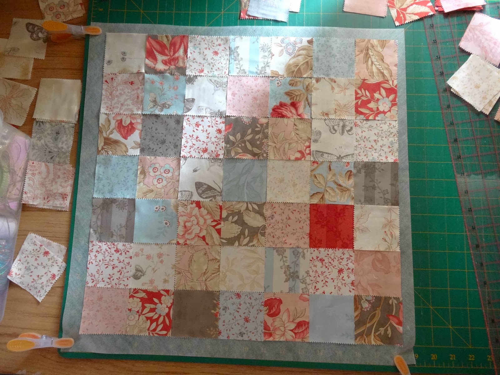 Plum Jam Postage Stamp Cushion