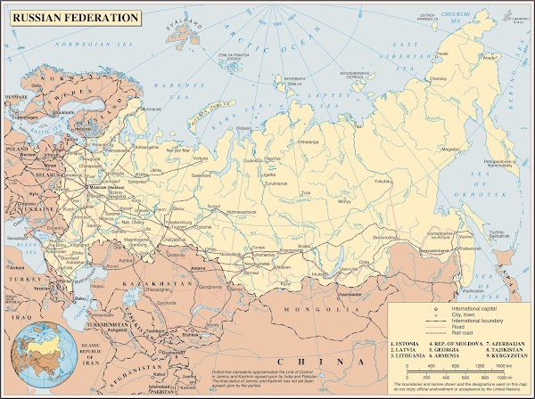 Northern Asia Russia Map Northern Asia Russia Map