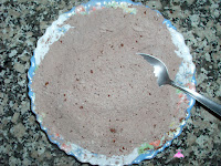 Harina, levadura y cacao mezclados