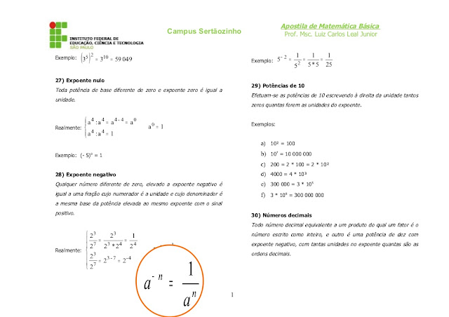 APOSTILA MATEMÁTICA BÁSICA