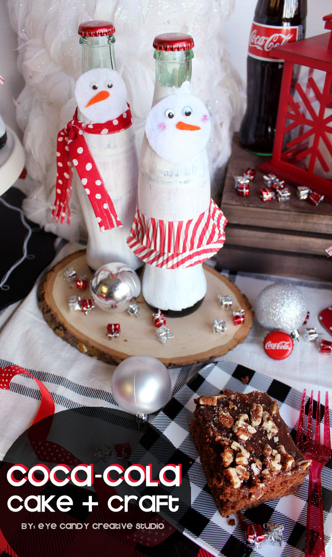 snowman craft, shareholidayjoy, family traditions, christmas, coke bottle craft