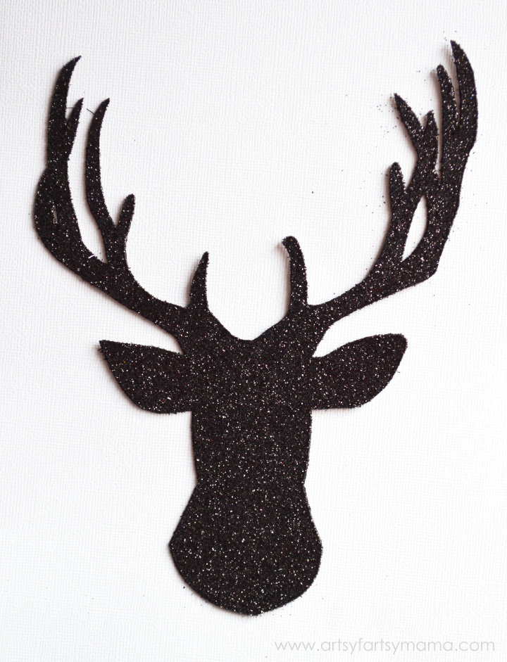 DIY Glitter Reindeer Art at artsyfartsymama.com #royaldesignstudio