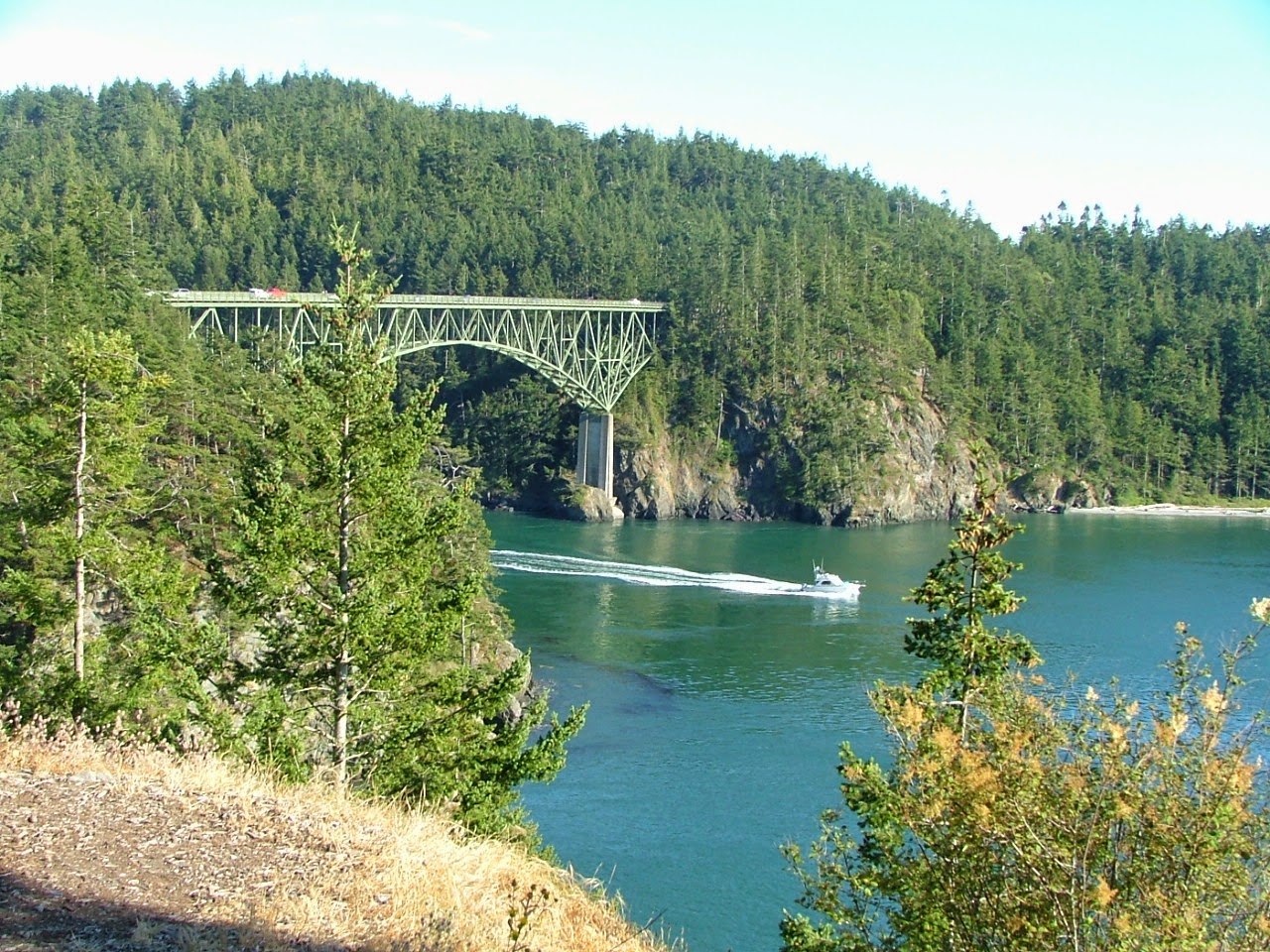 Deception Pass bridge from the hwy