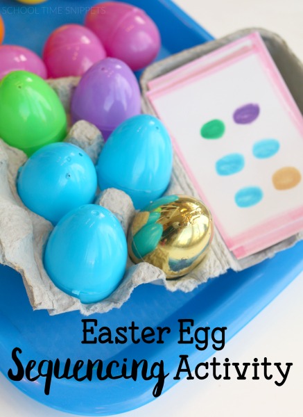 matching plastic easter eggs Preschool activity