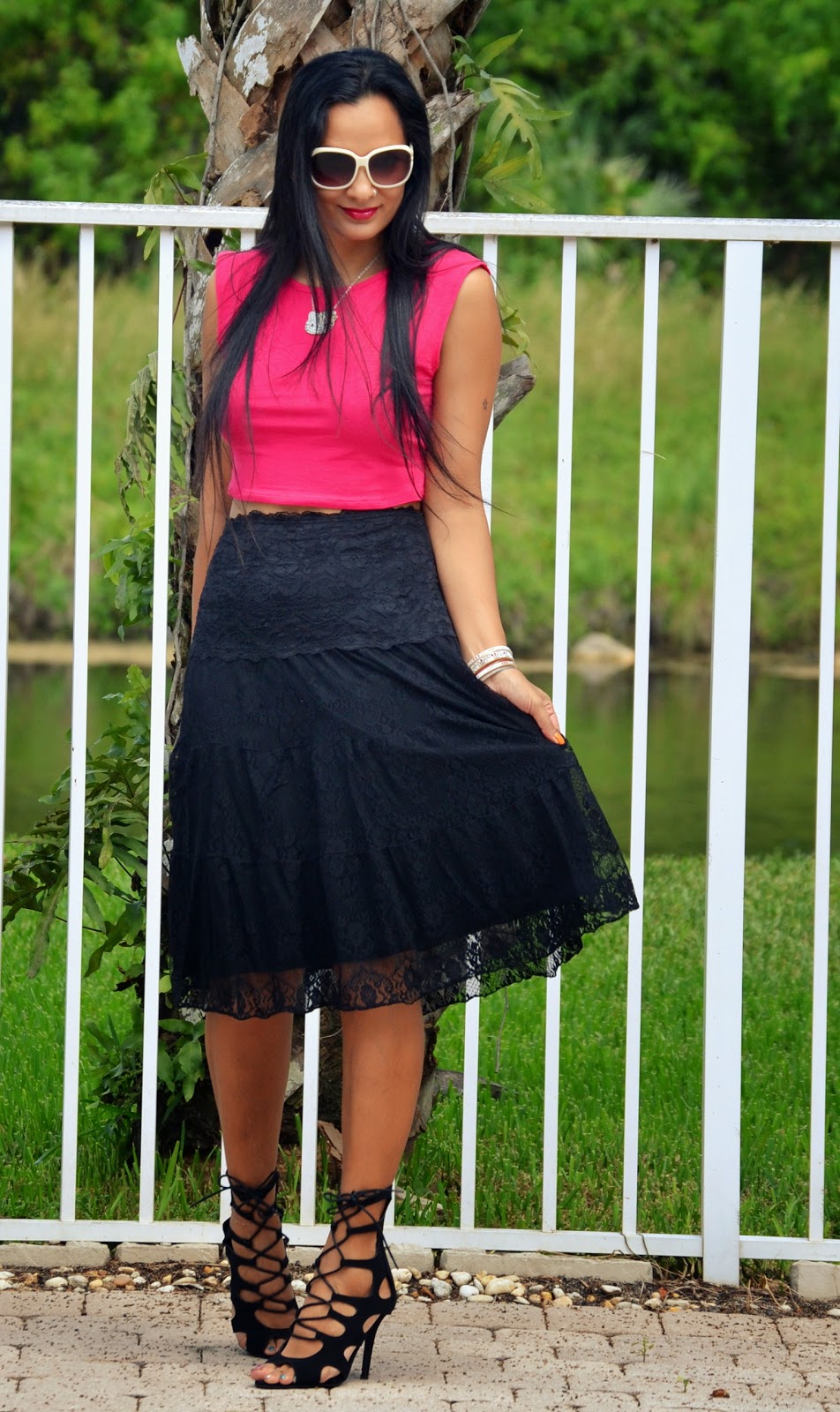 sandysandhu-lace-skirt-and-crop-top