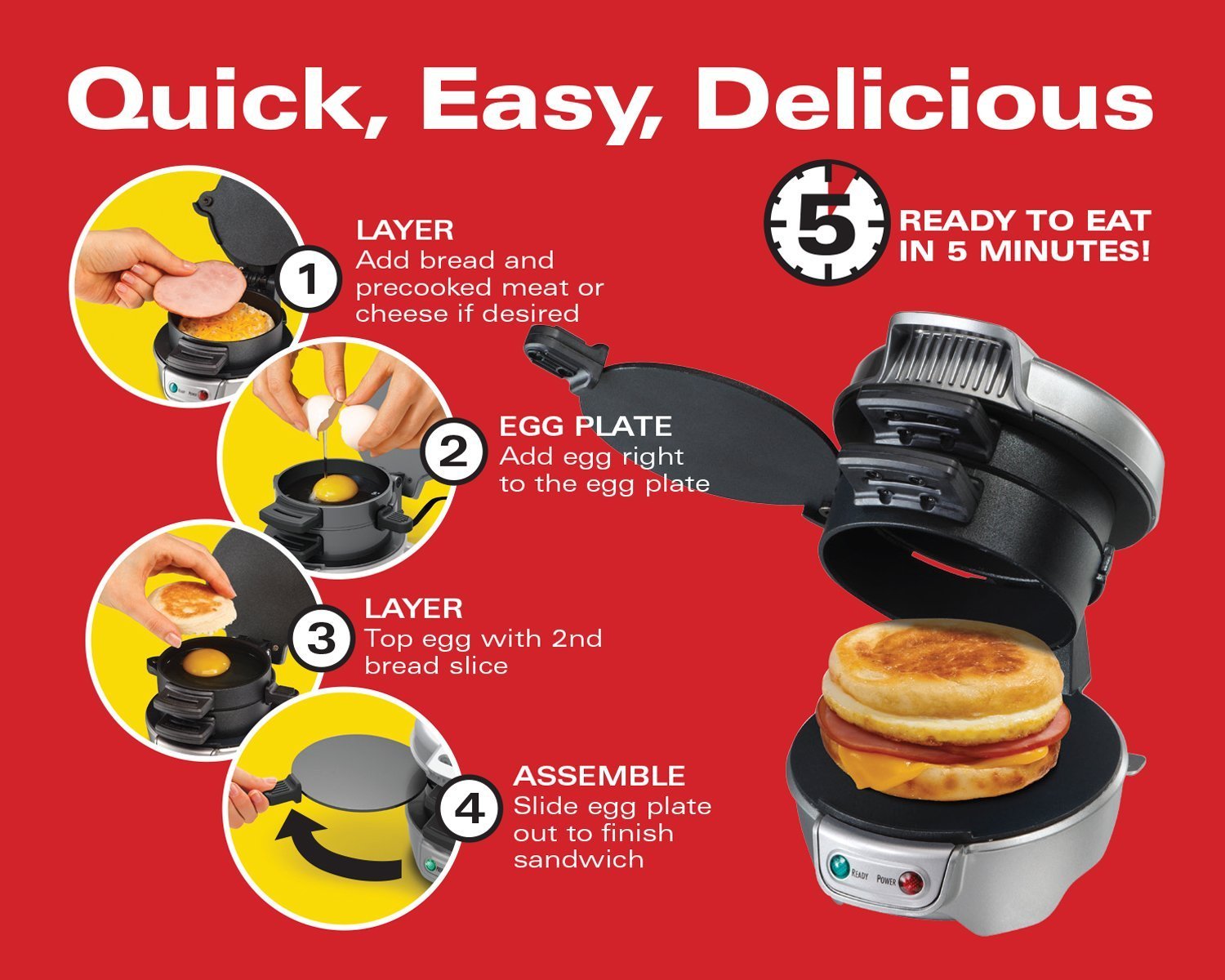 Hamilton Beach 25475A Breakfast Sandwich Maker The Stylish Kitchenware