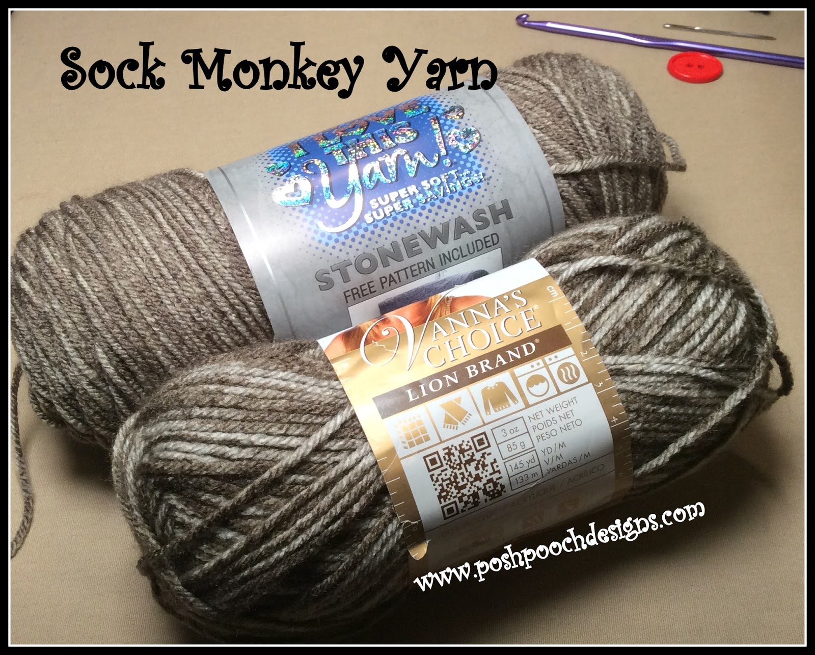 Posh Pooch Designs Sock Monkey Purse or Lunch Bag Crochet Pattern