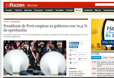 Prensa extranjera destacan alta aprobación de Pedro Pablo Kuczynski prensa extranjera