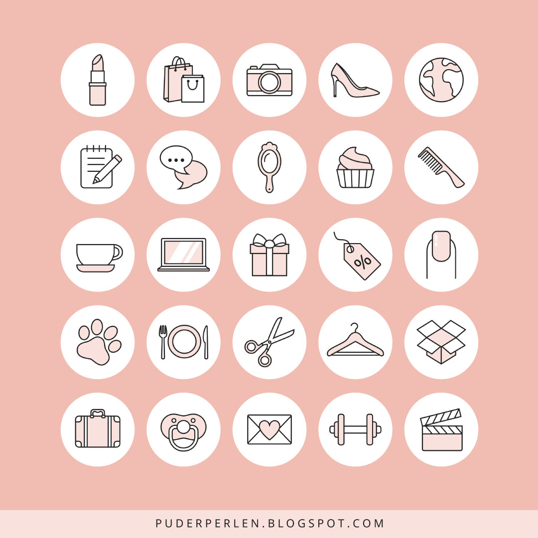 45 Beauty Instagram Highlight Icons PencilFaceEye