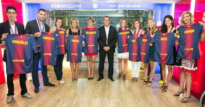 FC Barcelona Real Madrid Supercopa 2012 homenaje medallistas olímpicos catalanes