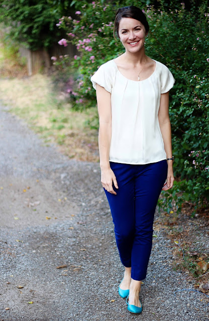 4 Ways to Wear Blue Pants | The Cream to My Coffee
