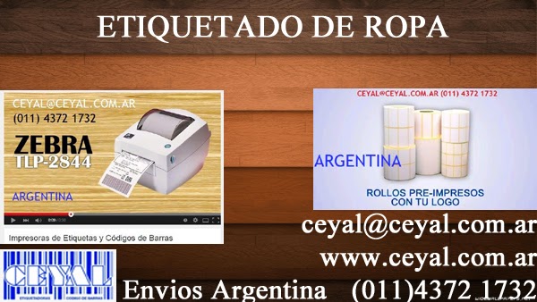 impresora Zebra ropa ley de talles Argentina Cap Fed