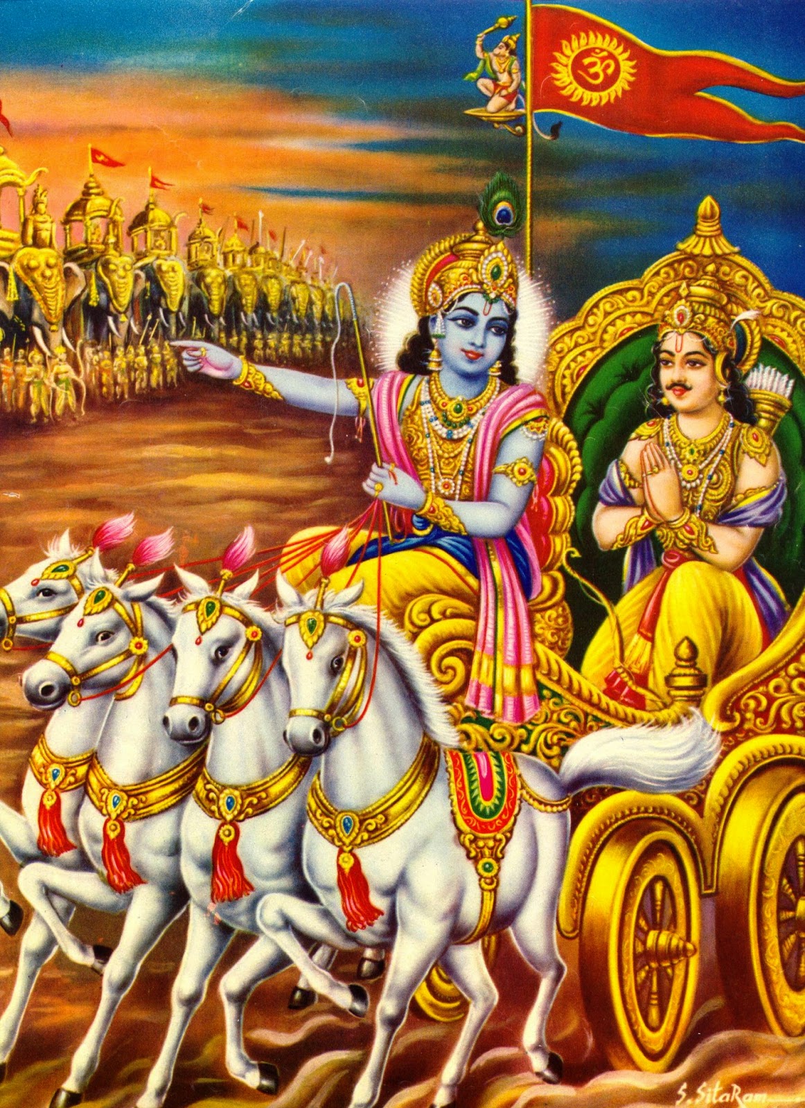 Lord Krishna as Charioteer of Arjuna | Latest Krishna ...