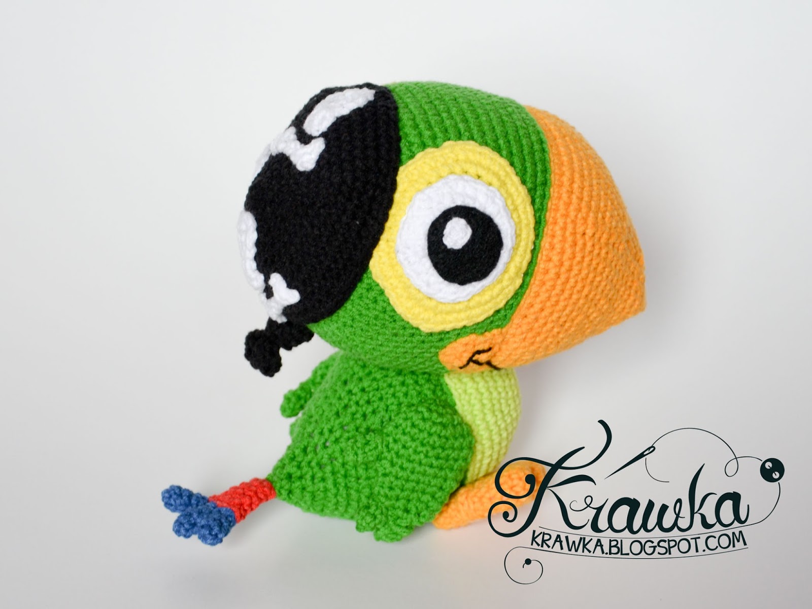 Krawka Skully parrot Jake and the Never Land Pirates ETSY pattern