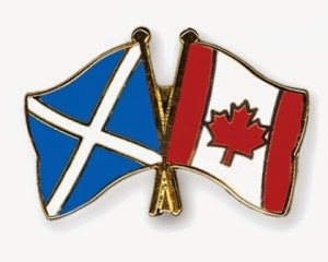 Scottish & Canadian flags pin Climbing My Family Tree: Scottish & Canadian flags pin