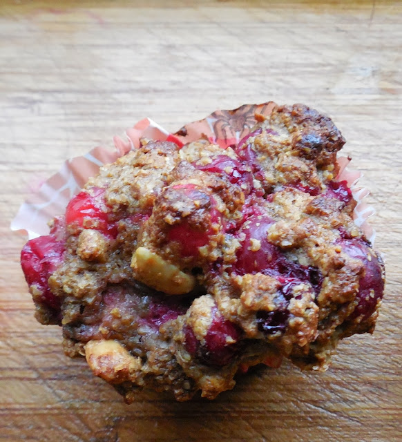 Cranberry Flax Protein Muffins