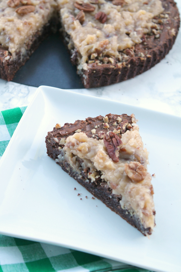 German Chocolate Brownies - I bet you can't have just one slice!