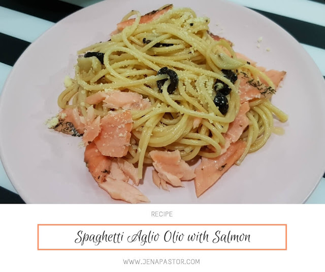 Spaghetti Aglio Olio with Salmon Recipe spaghetti with salmon