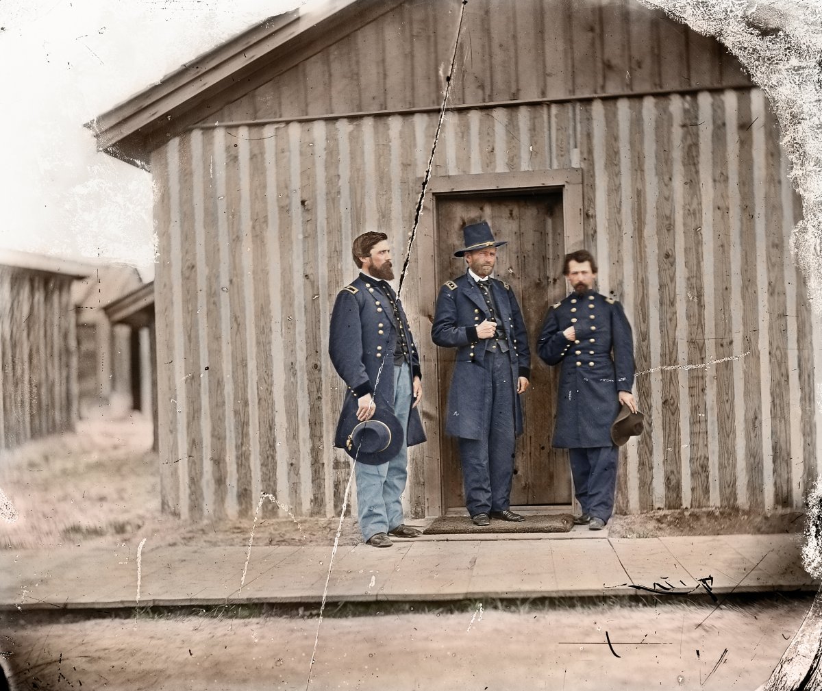 General Grant with two of his officers.