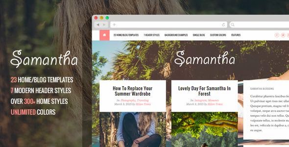 Samantha - A Responsive WordPress Blog Theme 