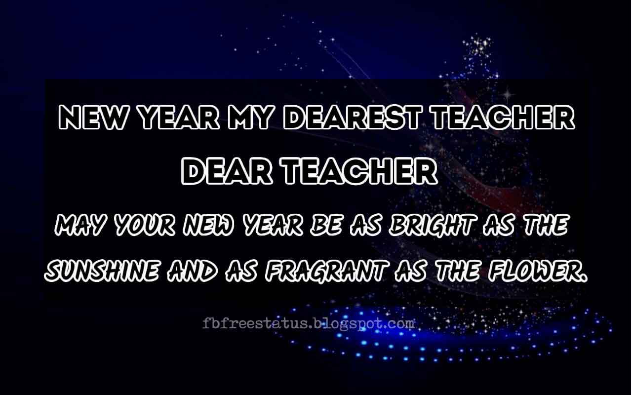 Happy New Year Wishes For Teacher With Images Pictures