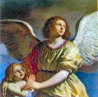 You Are Not Alone You Are Not Alone, artwork, Daniel Ridgeway Knight, You Are Not Alone, Jesus pulling Peter from the water, picture, painting, angels,