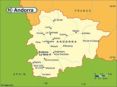 Mapa da Andorra Política Regional