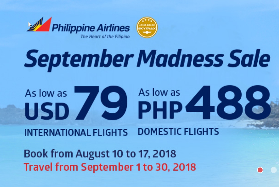 Philippine Airlines Announces Promo For September 2018 Flights