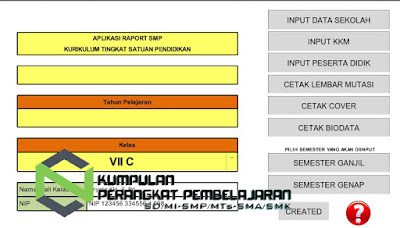 Aplikasi Raport SMP MTsKTSP Excel Lengkap Gratis Aplikasi Raport SMP MTsKTSP Excel Lengkap Gratis