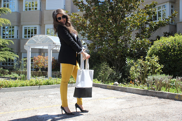 DIY Cómo hacer este maxi-bolso de cuero blanco y negro