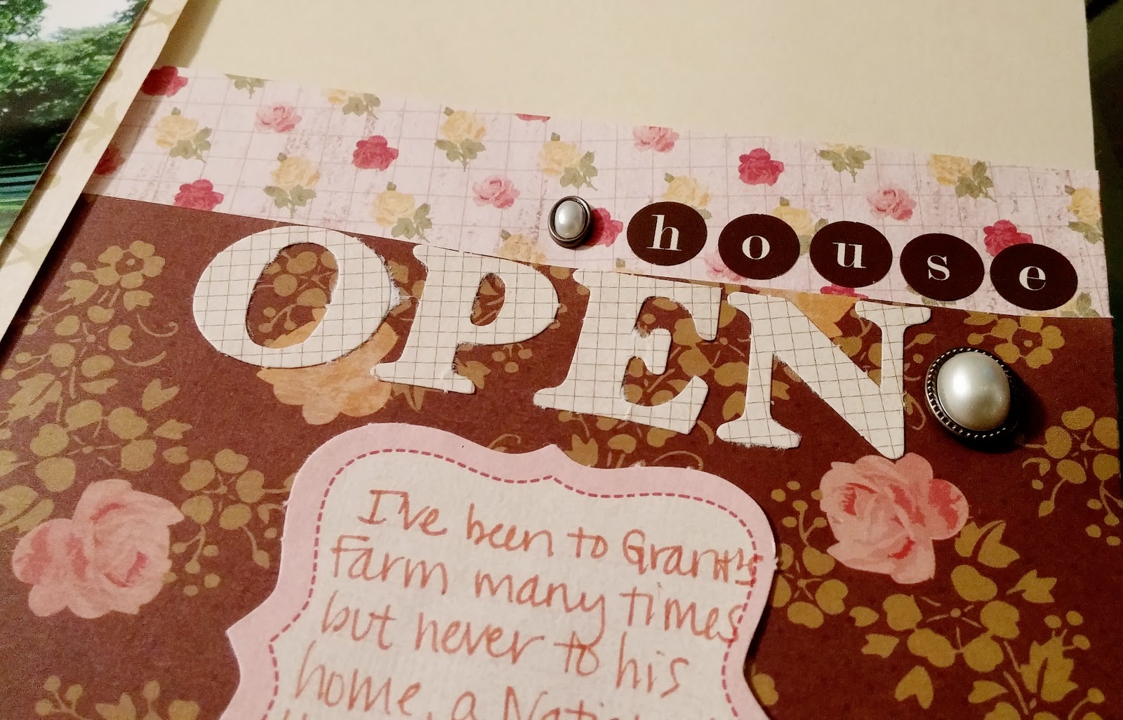 Open House Scrapbook Page