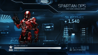 Spartan Ops Level up Screen