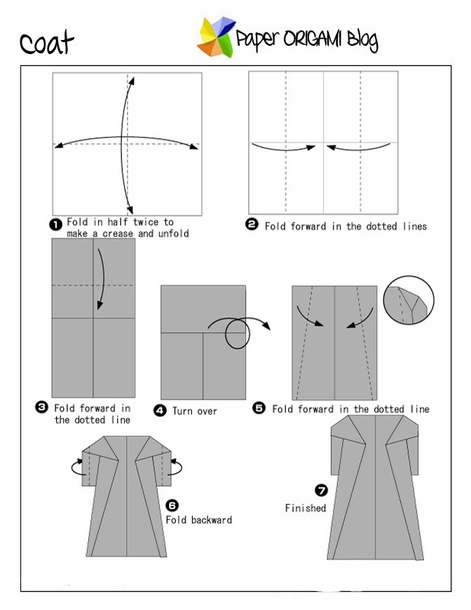 How to make coat Origami Paper Origami Guide