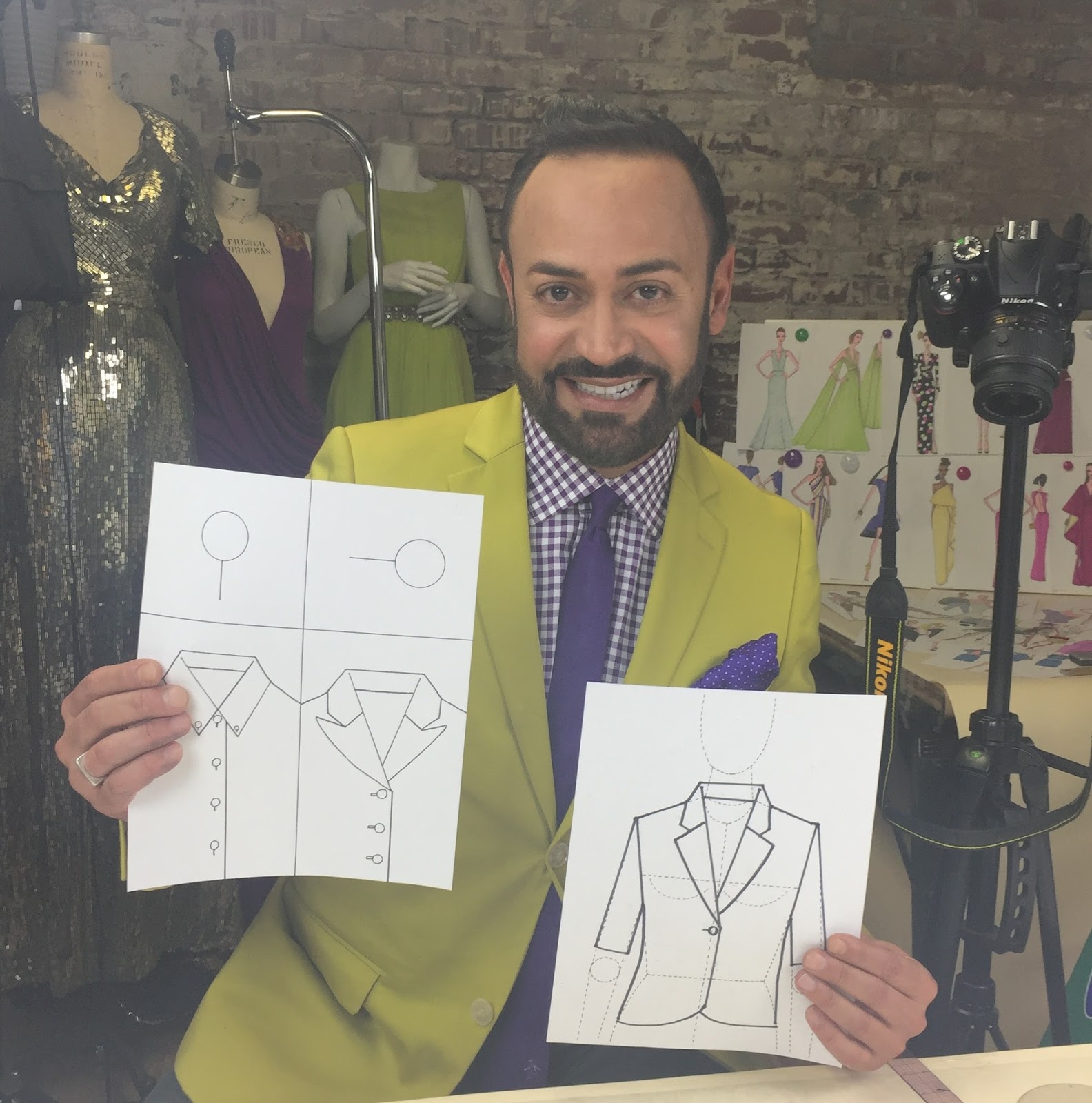 FASHION SCHOOL WITH NICK.....NEW VIDEO How to Draw Notched Collars