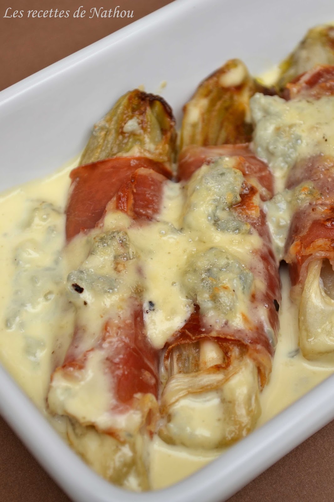 Ma cuisine au fil de mes idées... Chicons braisés au jambon cru et au