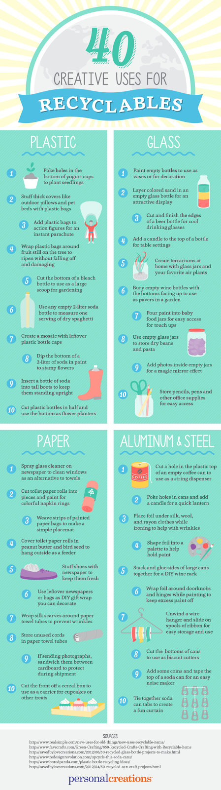 40 creative uses for recyclables