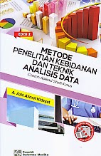   Judul Buku : METODE PENELITIAN KEBIDANAN DAN TEKNIK ANALISIS DATA Pengarang : A.     Aziz Alimul Hidayat Penerbit : Salemba Medika