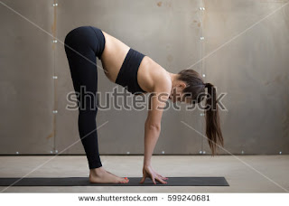 The forward bending pose The forward bending pose