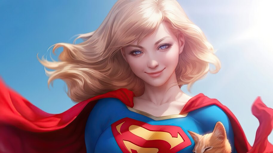 Supergirl, Smile, DC, Comics, 4K, #6.2420