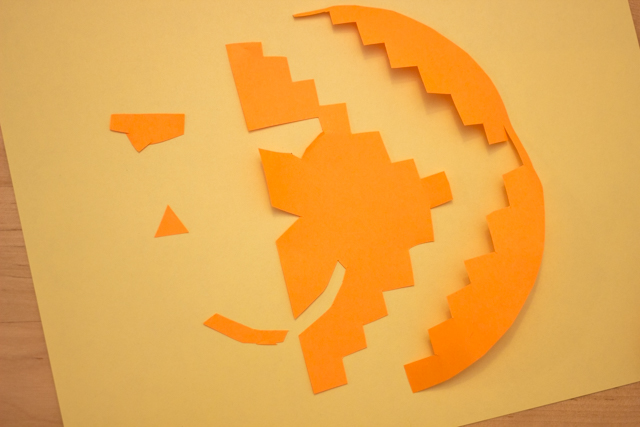 positive and negative space suns and moons- fun kids art project