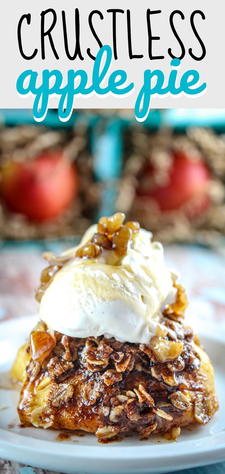  This delicious egg-free dessert is one the whole family will love! And it's much easier than making an actual pie! It's sweet and rich - and it's made even better with the sweet caramel flavor from Autumn Glory apples!