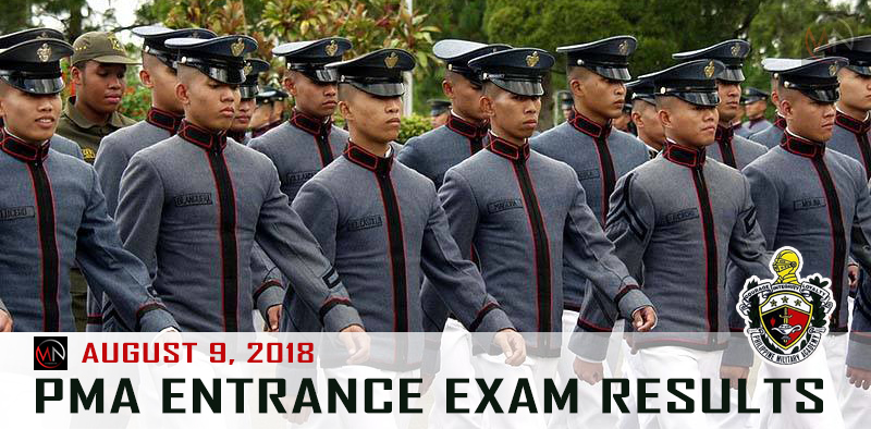 September 2018 PMA Entrance Exam Results #PMAEE | List of Passers