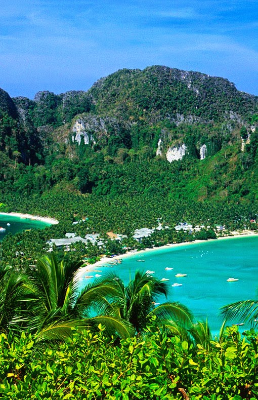 Ko Phi Phi Don  pronounced  is the largest of the Phi Phi Islands, in Thailand. The islands are administratively part of Krabi province. It is the only island in the group with permanent inhabitants.