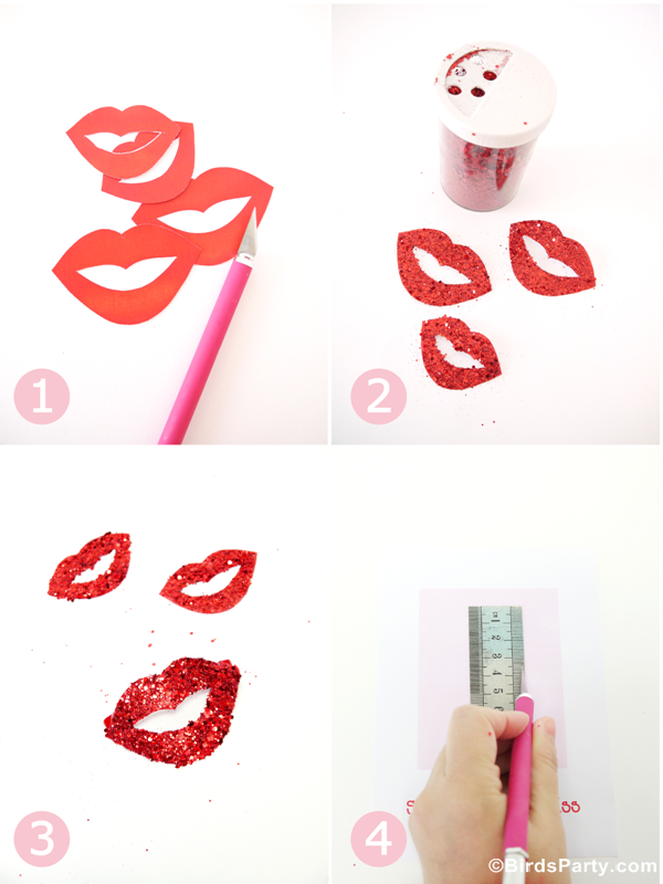 DIY Valentine's Day Kiss Lips Hair Accessory - BirdsParty.com