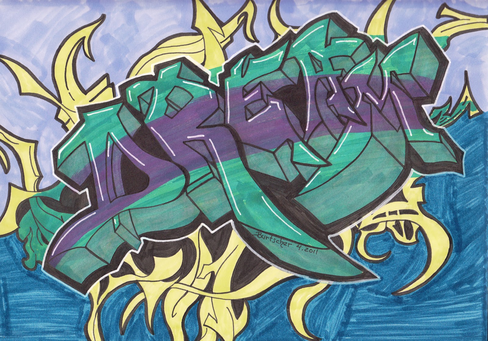 graffiti cool drawings