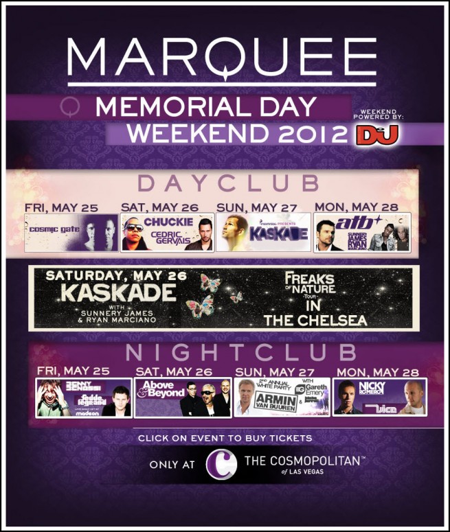 Rage Around the World of House Music Las Vegas Memorial Day (MDW) 2012