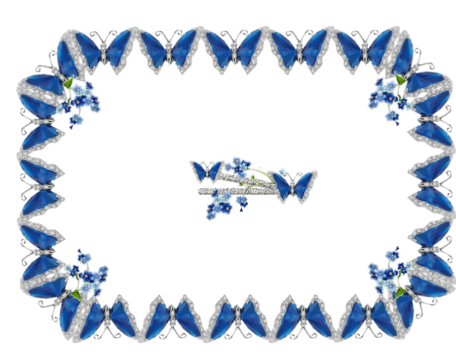 Emilieta Psp Marco De Mariposas Azules Con Separador En